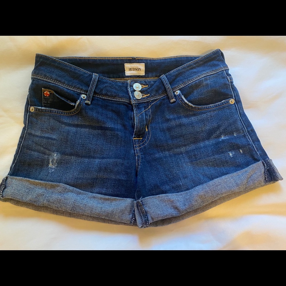 Hudson Brand Demin Roll Up Shorts